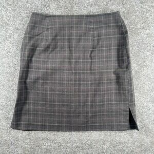 Star CCC Pencil Skirts Womens 8 Charcoal Gray Plaid Stylish Stretch Minimalalist